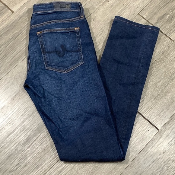 AG ADRIANO GOLDSCMIED “The Harper” Essential Straight DarkWash Straight Jeans - Picture 1 of 12